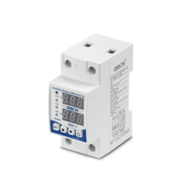 محافظ هوشمند ولتاژ و جریان 63 آمپر | تنظیم ولتاژ و جریان + ضمانت 2 ساله